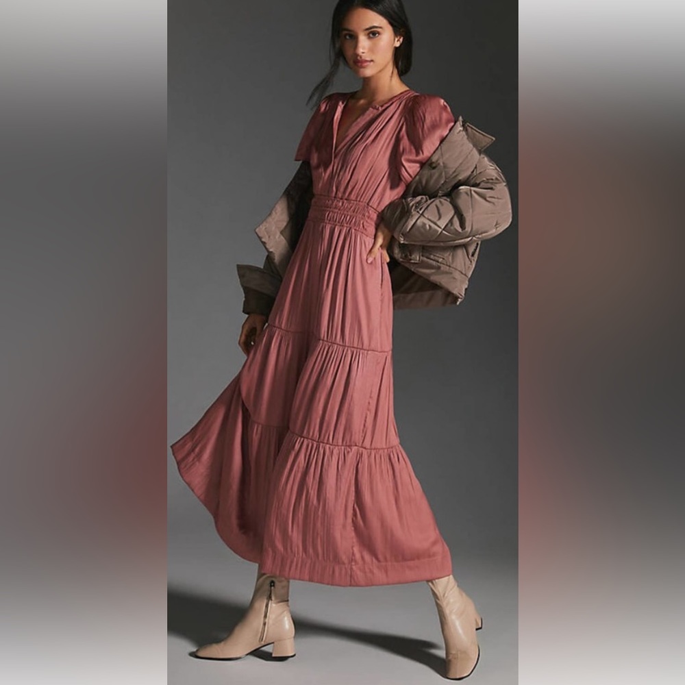 Anthropologie The Somerset Maxi Dress Rose